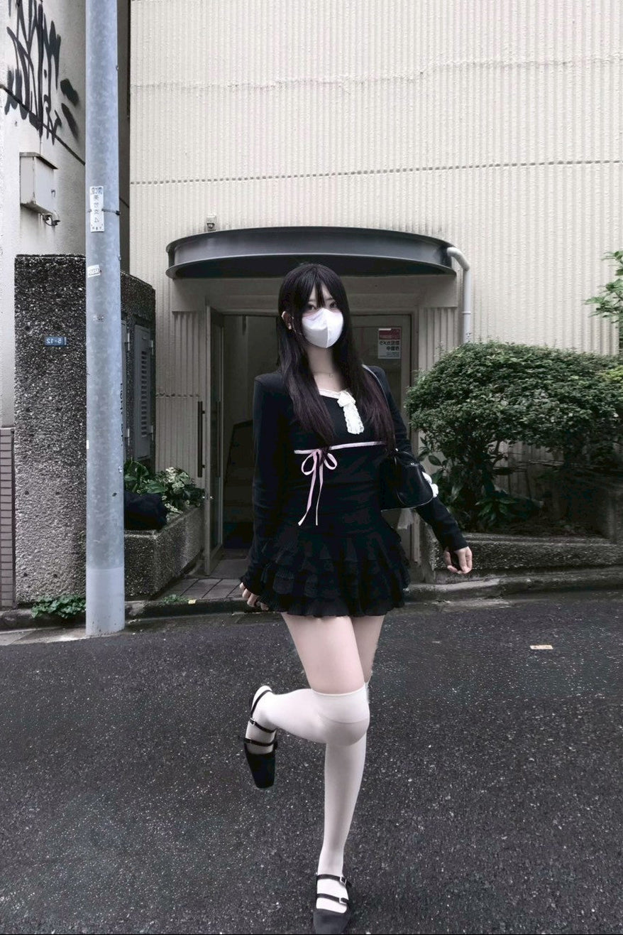 ネックレースリボントップス KR12550