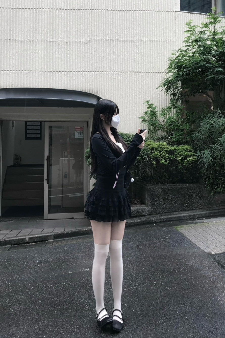 ネックレースリボントップス KR12550