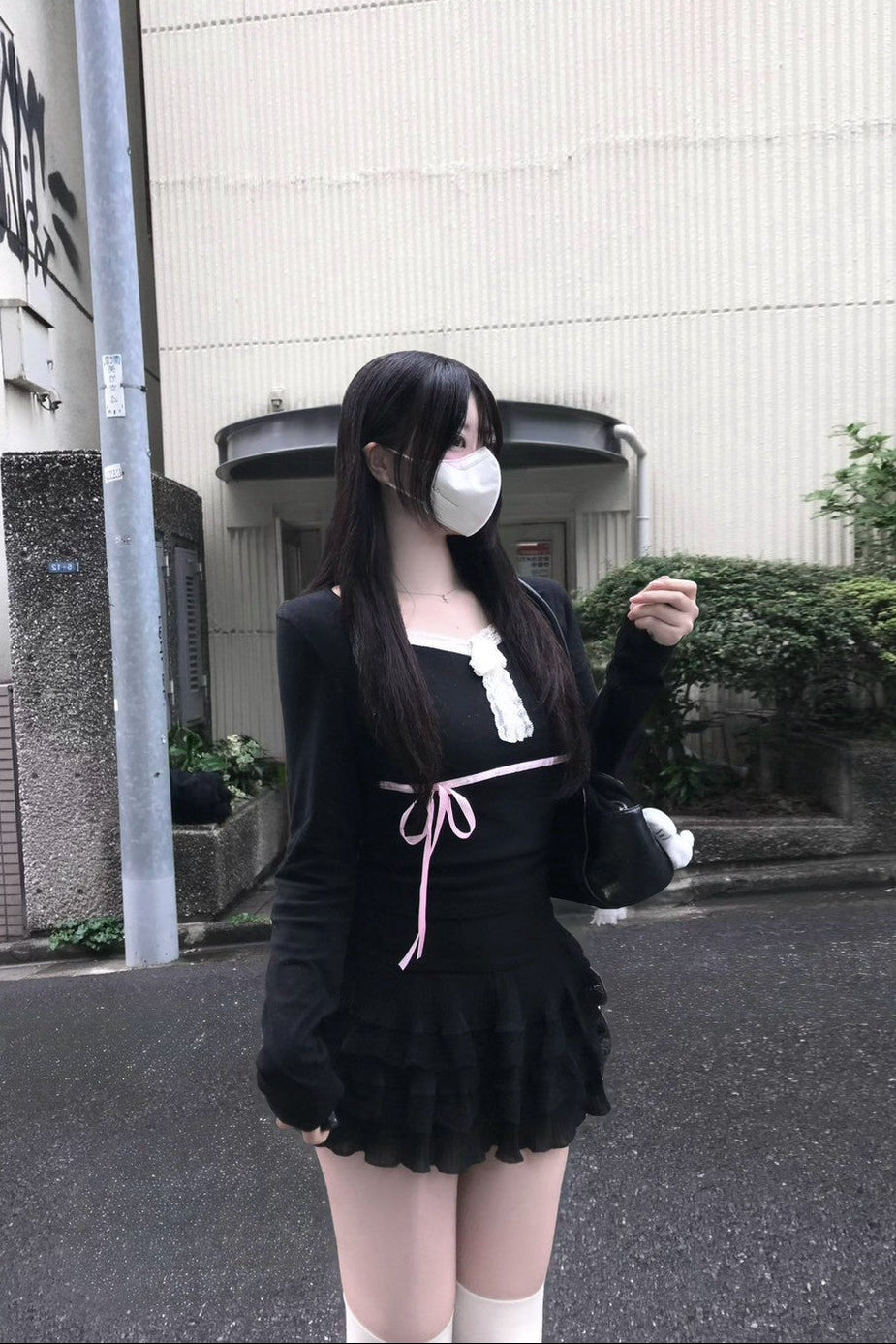 ネックレースリボントップス KR12550