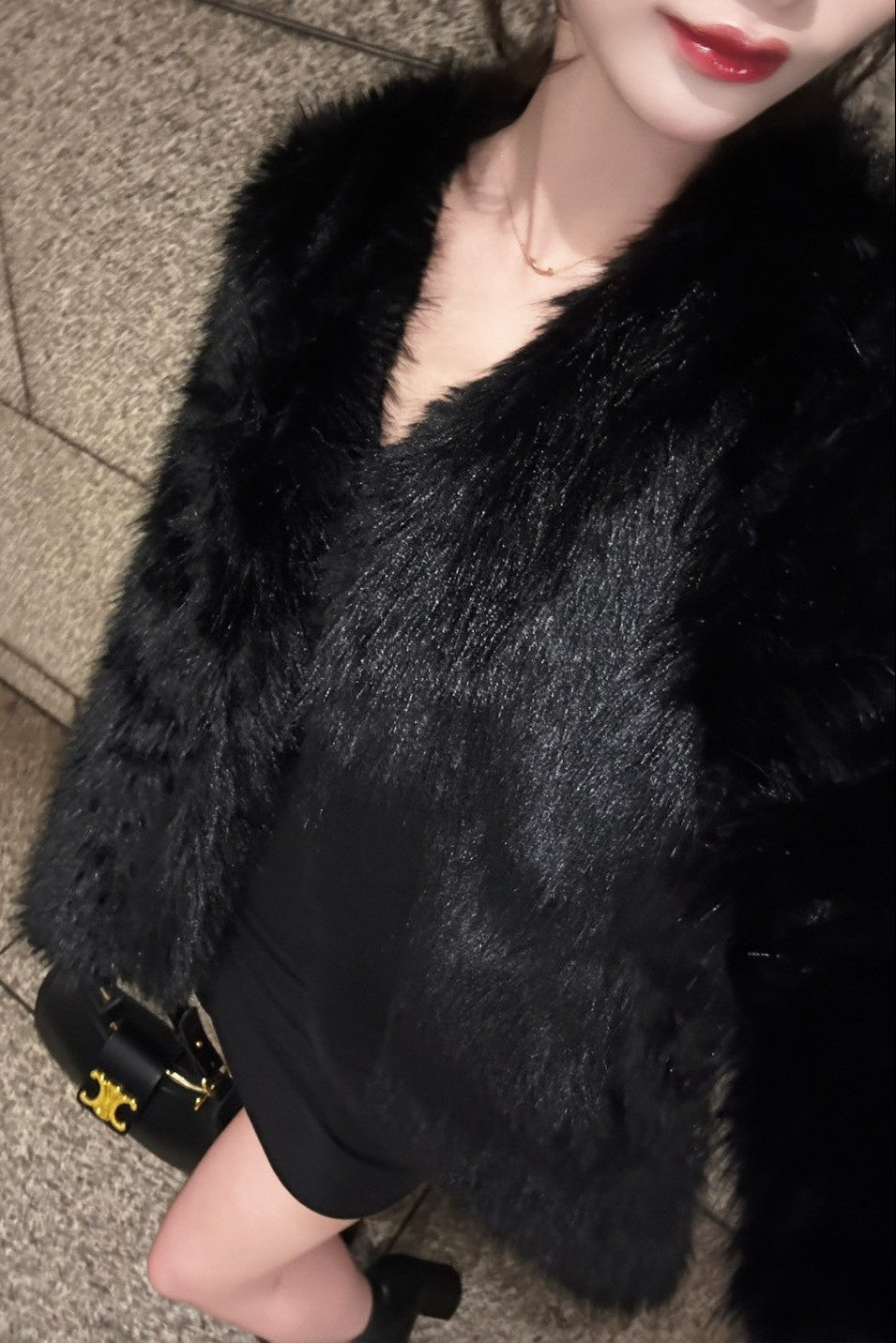 フェイクファーコート KR30040
