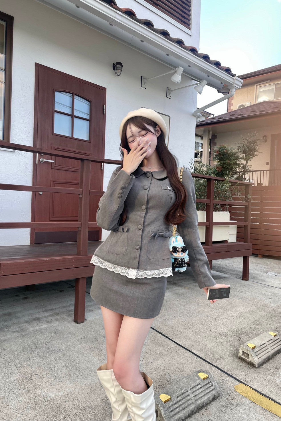 フリンジツイードセットアップ KR12619