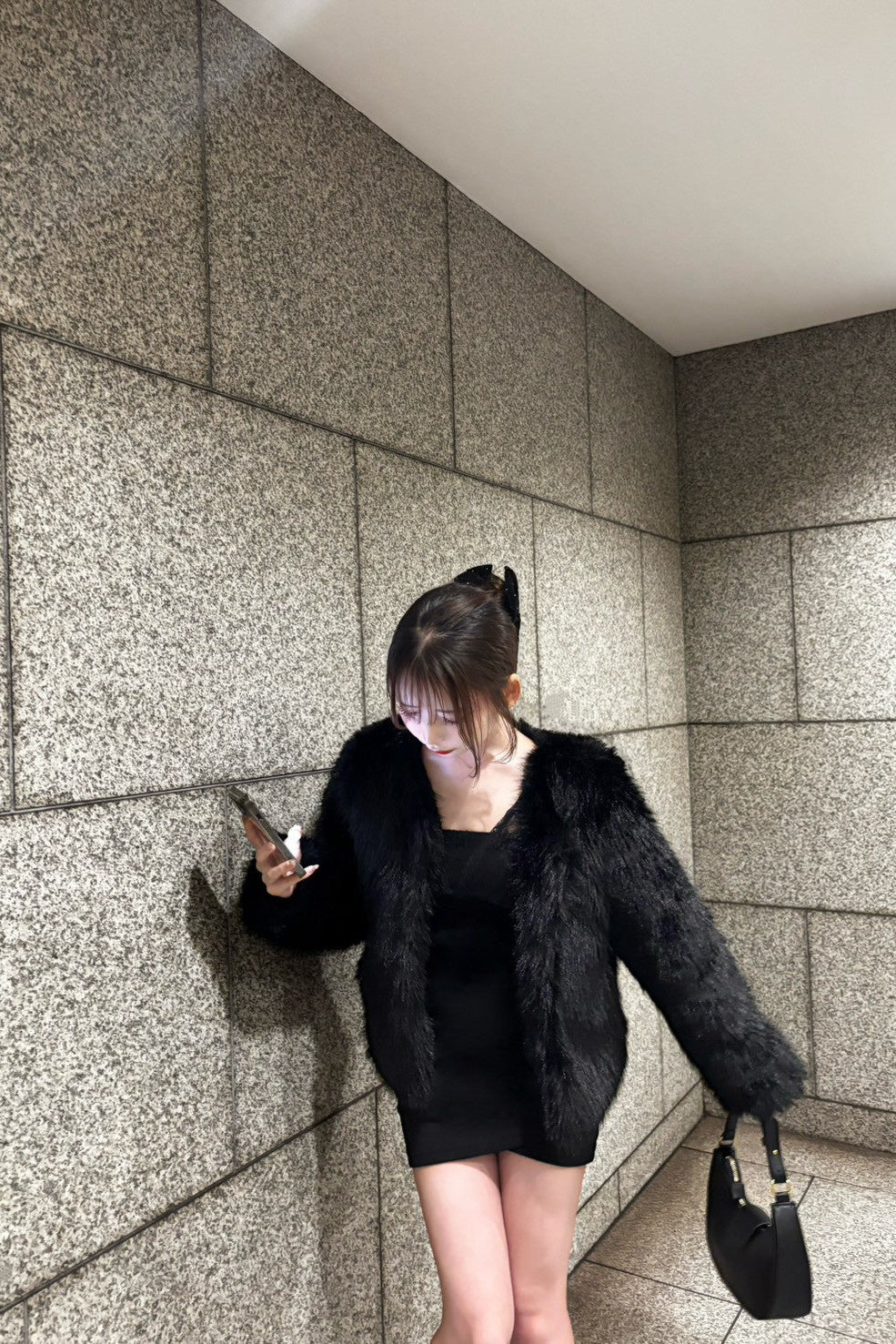 フェイクファーコート KR30040