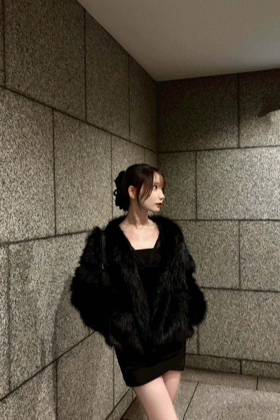 フェイクファーコート KR30040