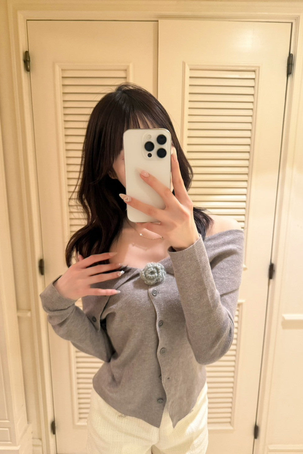 ローズオフショルトップス KR13017