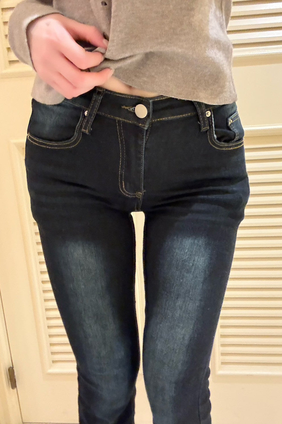 シルエットフレアデニム KR13019