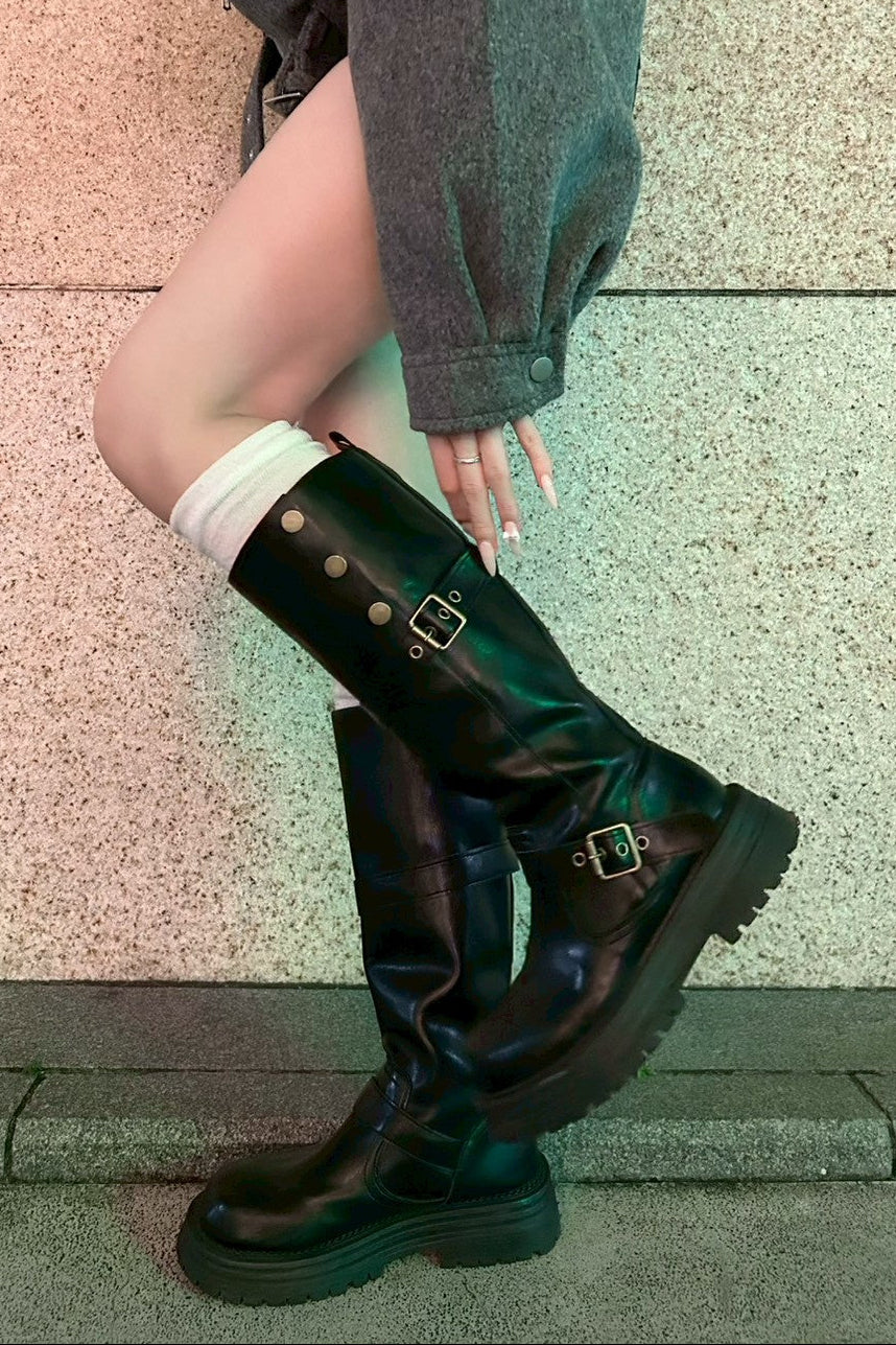 ベルトデザインハードソールブーツ KR12622