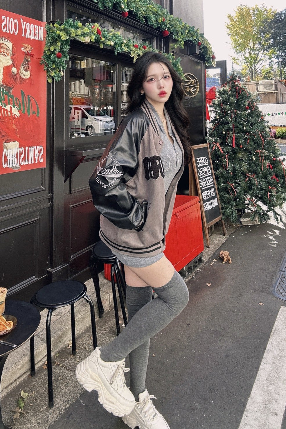 スエードレザーバイカラースタジャン KR30158