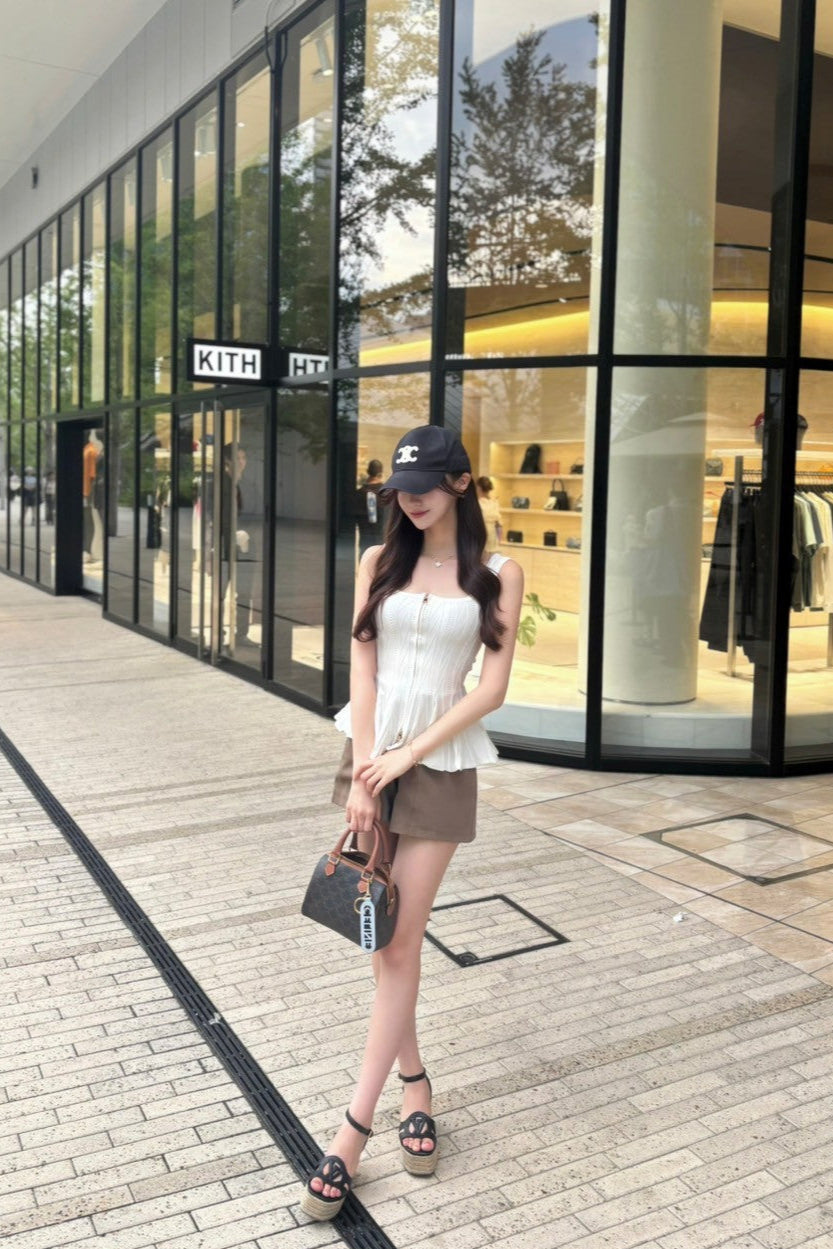 シンプルハイウエストショートパンツ KR11240