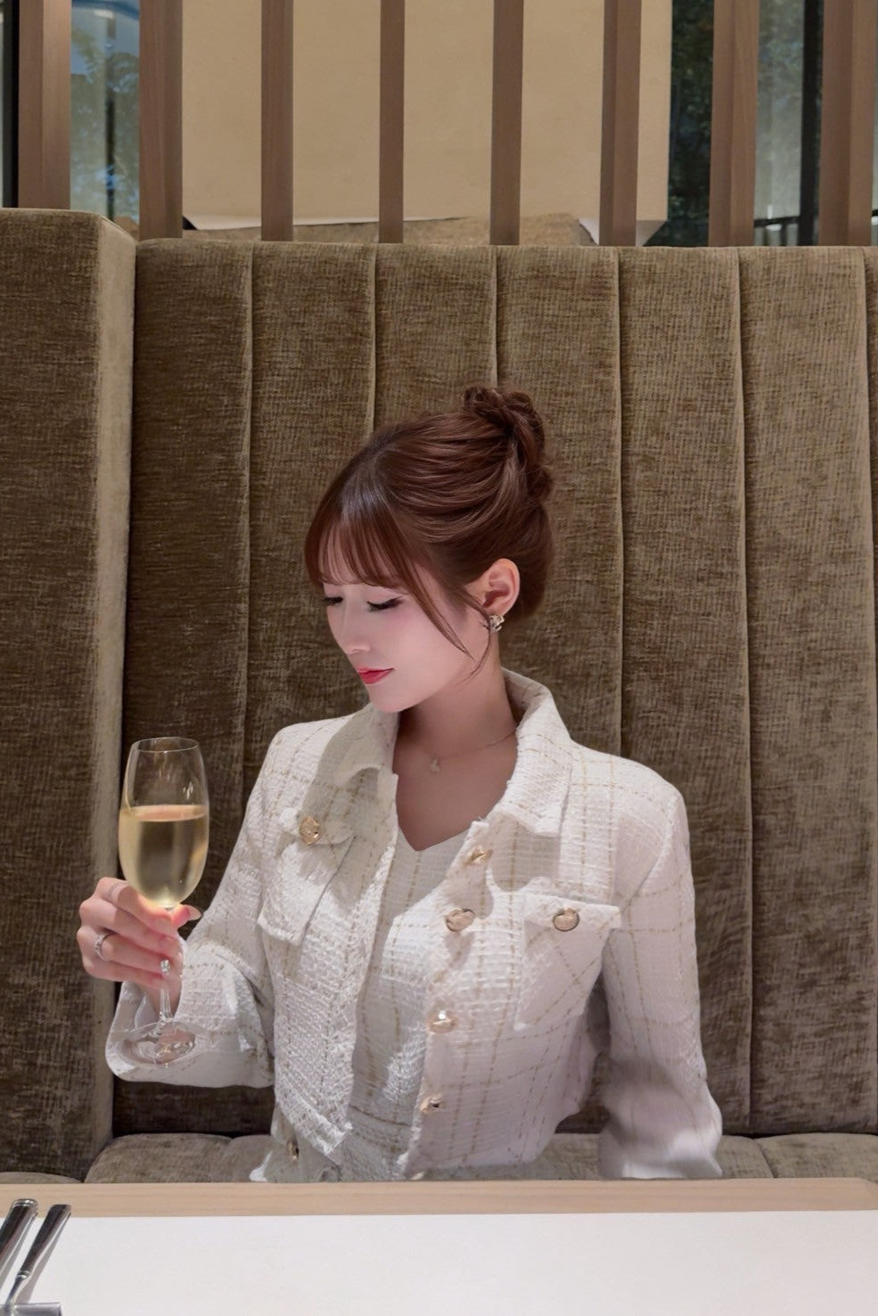 チェックツイードセットアップ KR12236