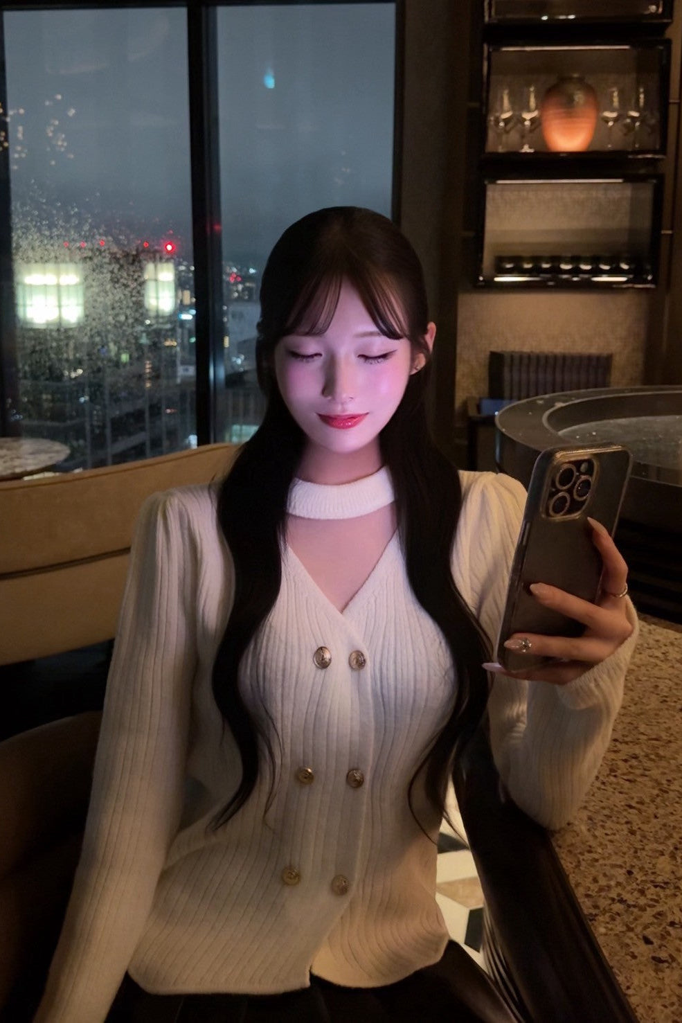 フロントボタンニット KR12843