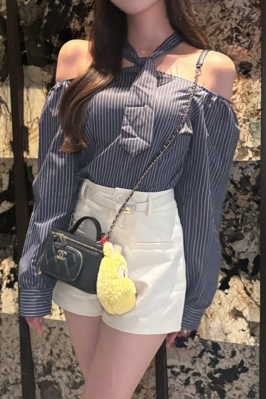 ボウタイオフショルシャツ KR12956