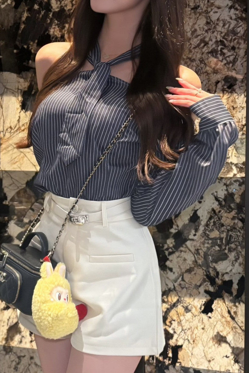 ボウタイオフショルシャツ KR12956