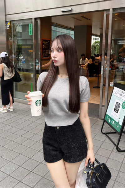 momo♡トロレアイト　海　高品質　特別　おっきい　7cm グリッターニットトップス KR10392 | ガーリー系ファッション