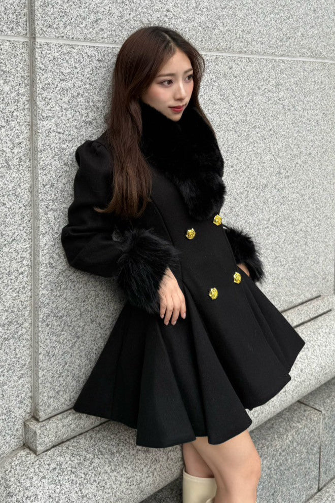 フロントゴールドボタンコート KR12318