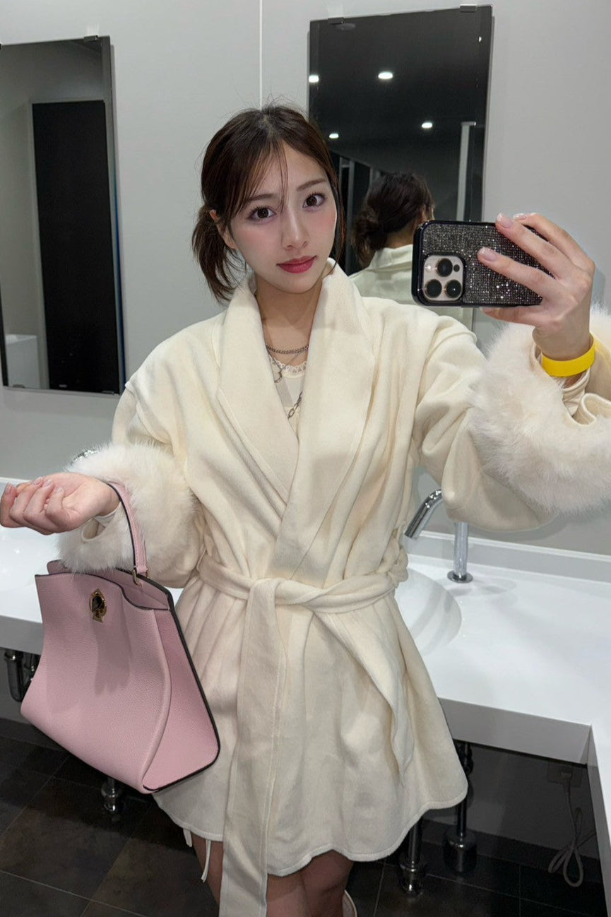 スリーブファーコート KR12317