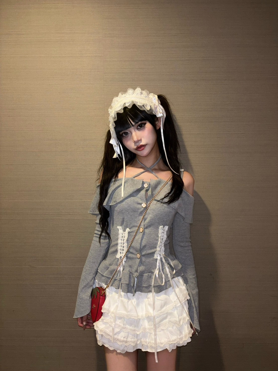 オフショルミニスカートセット KR13053