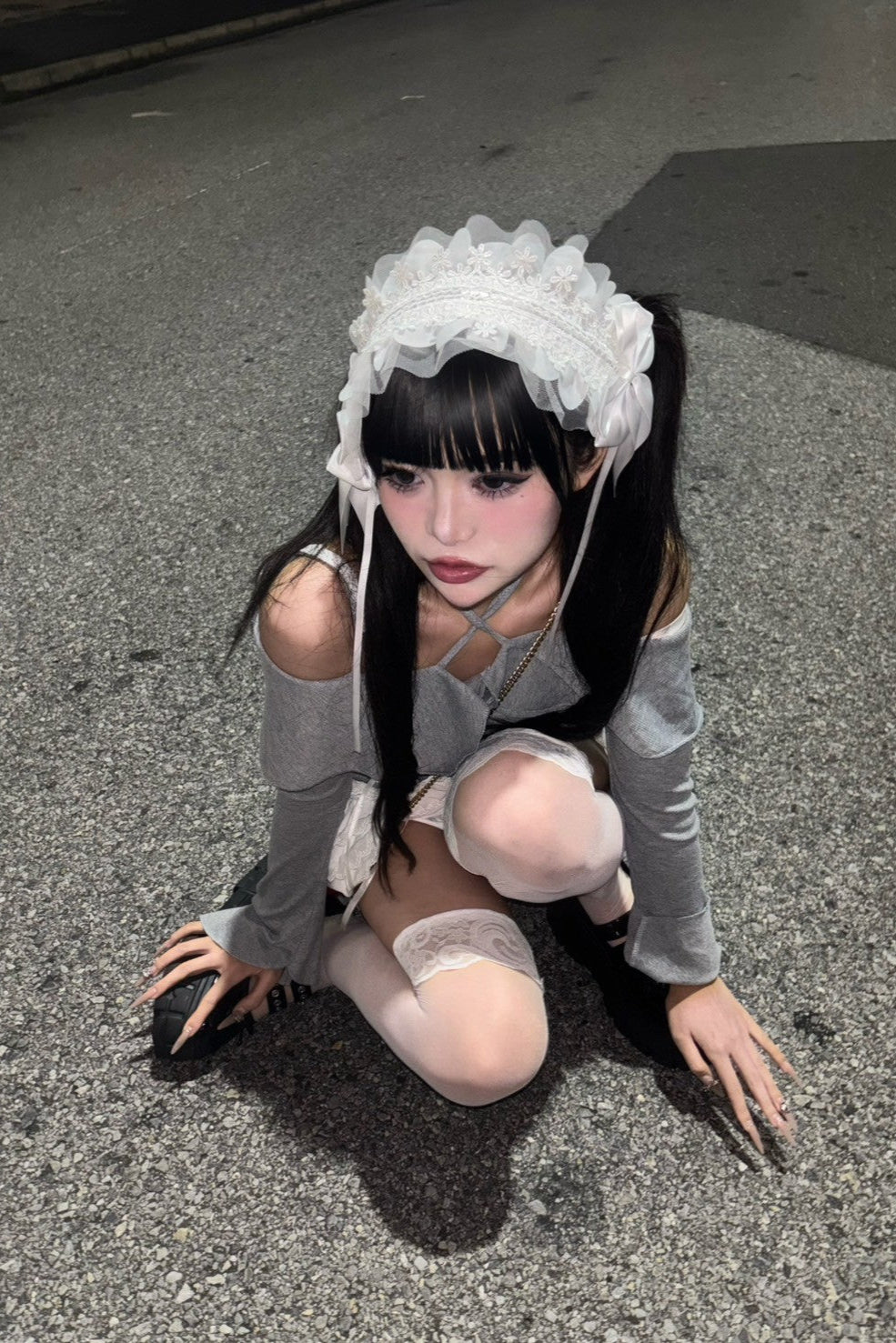 オフショルミニスカートセット KR13053