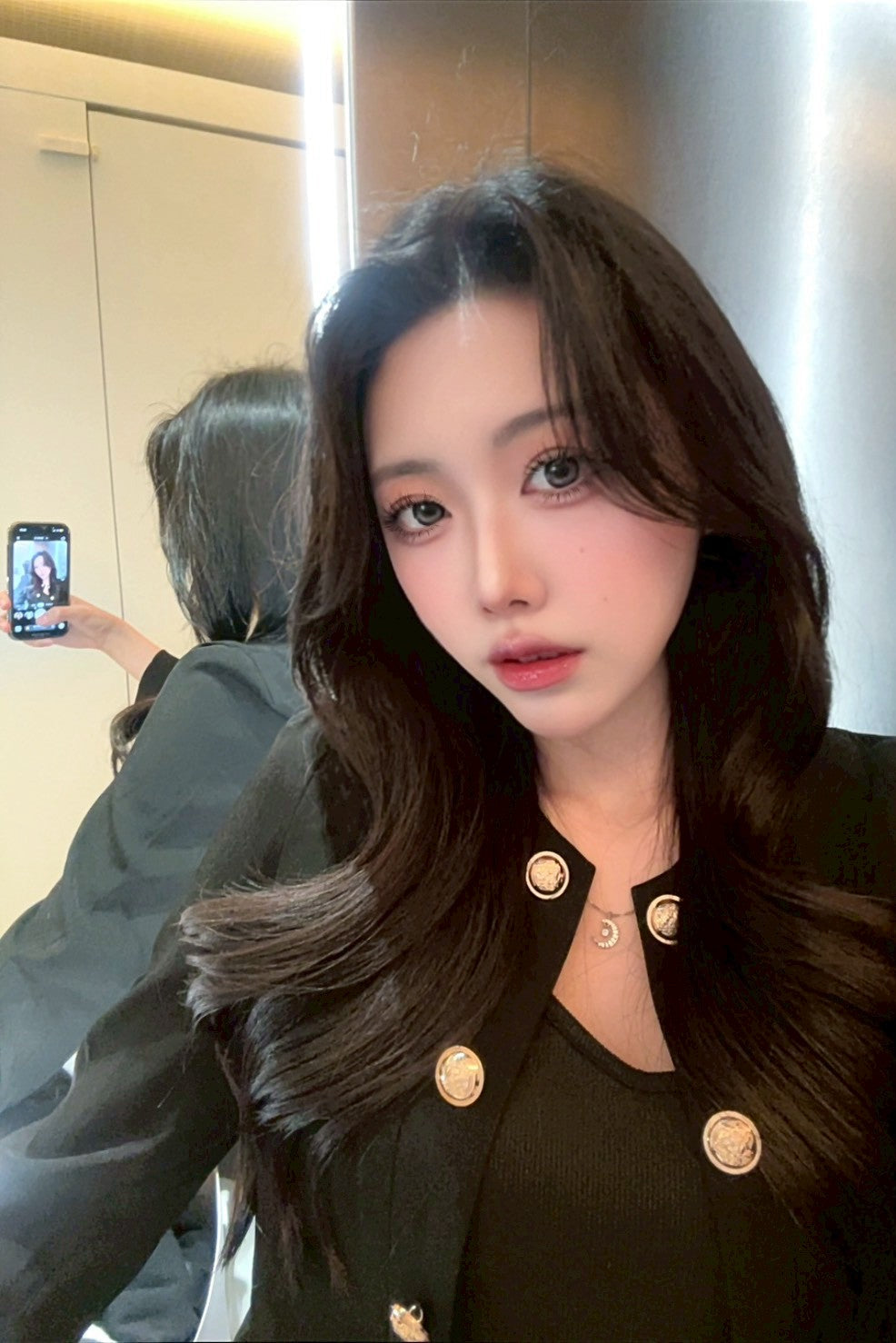 フロントボタンノーカラージャケット KR13210