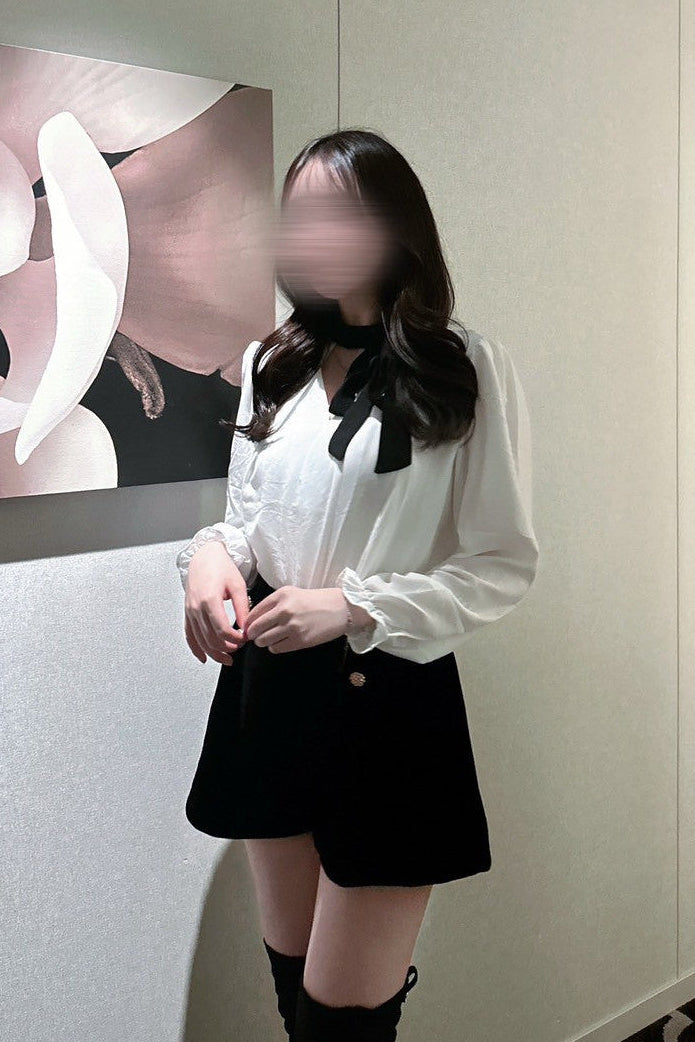 リボンネックブラウス KR13038