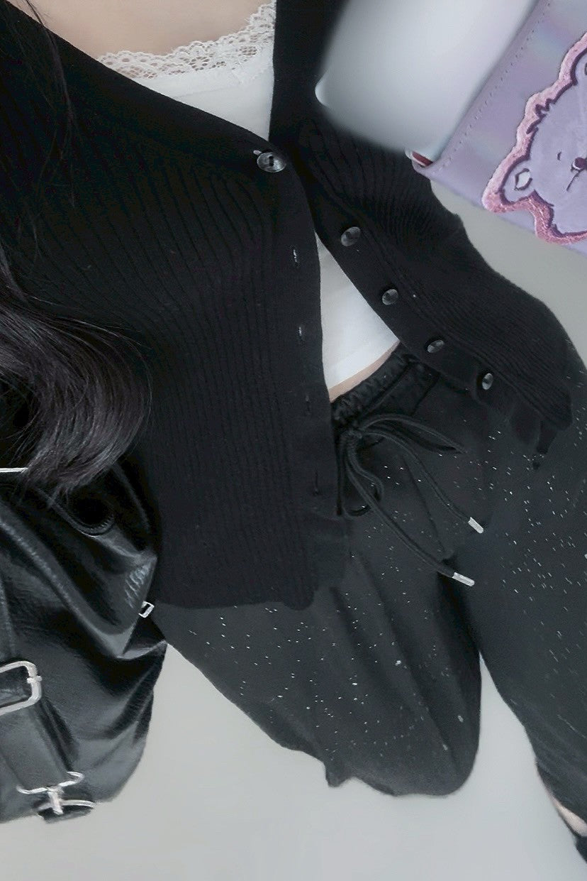 ブラックラメパンツ KR12149