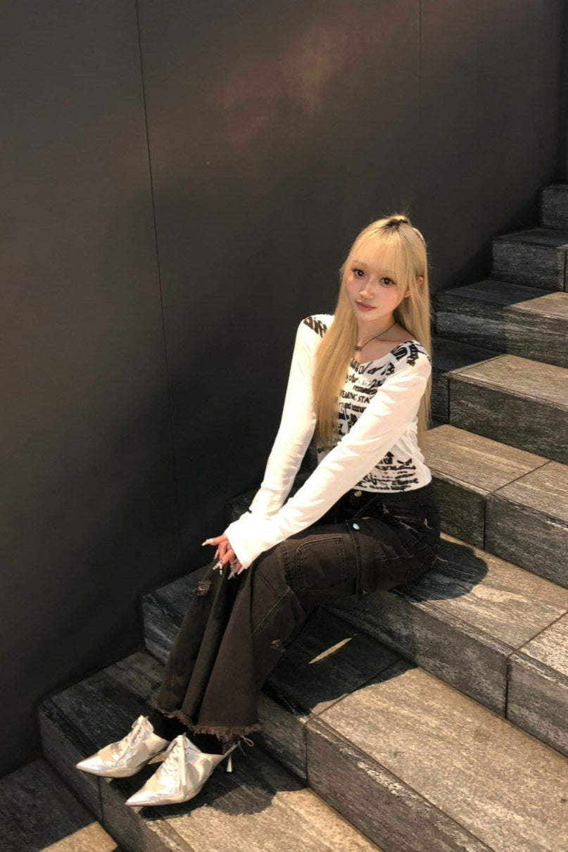vintage straight pants KR10126
