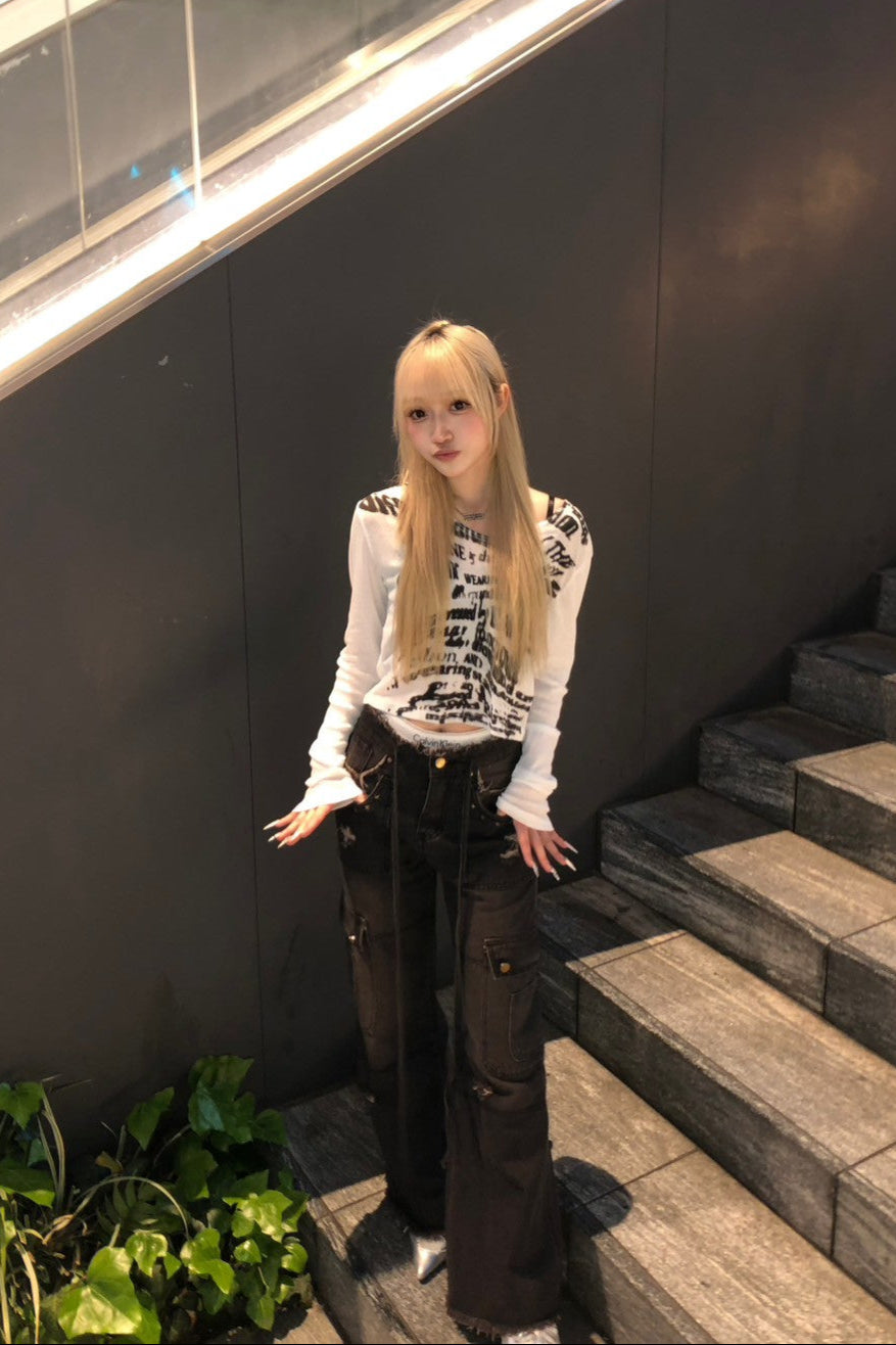 vintage straight pants KR10126