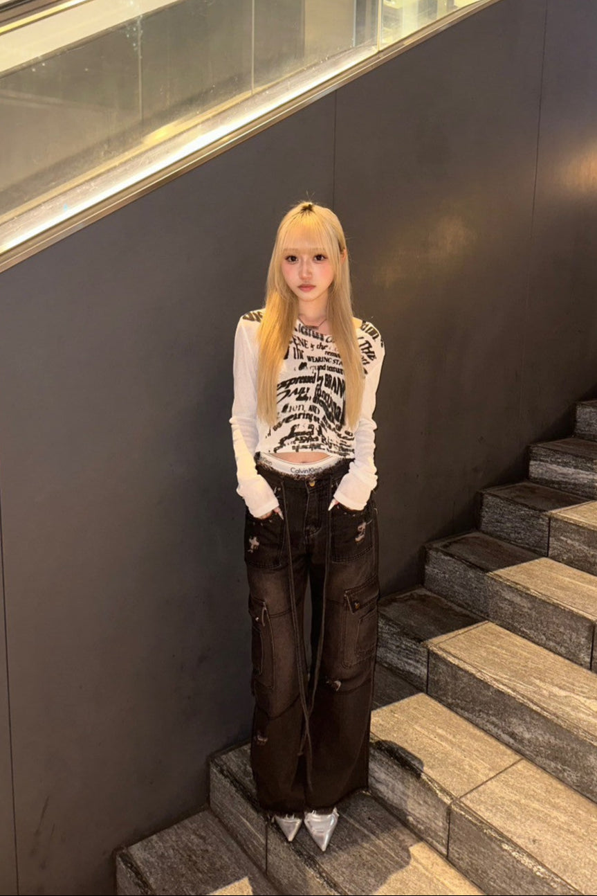 graphic off shoulder KR10127
