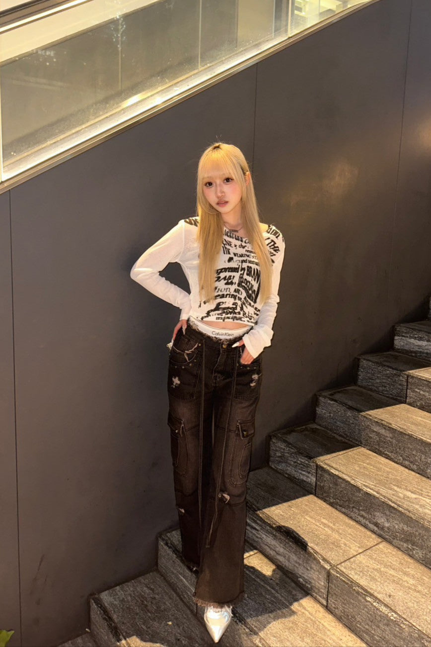 graphic off shoulder KR10127
