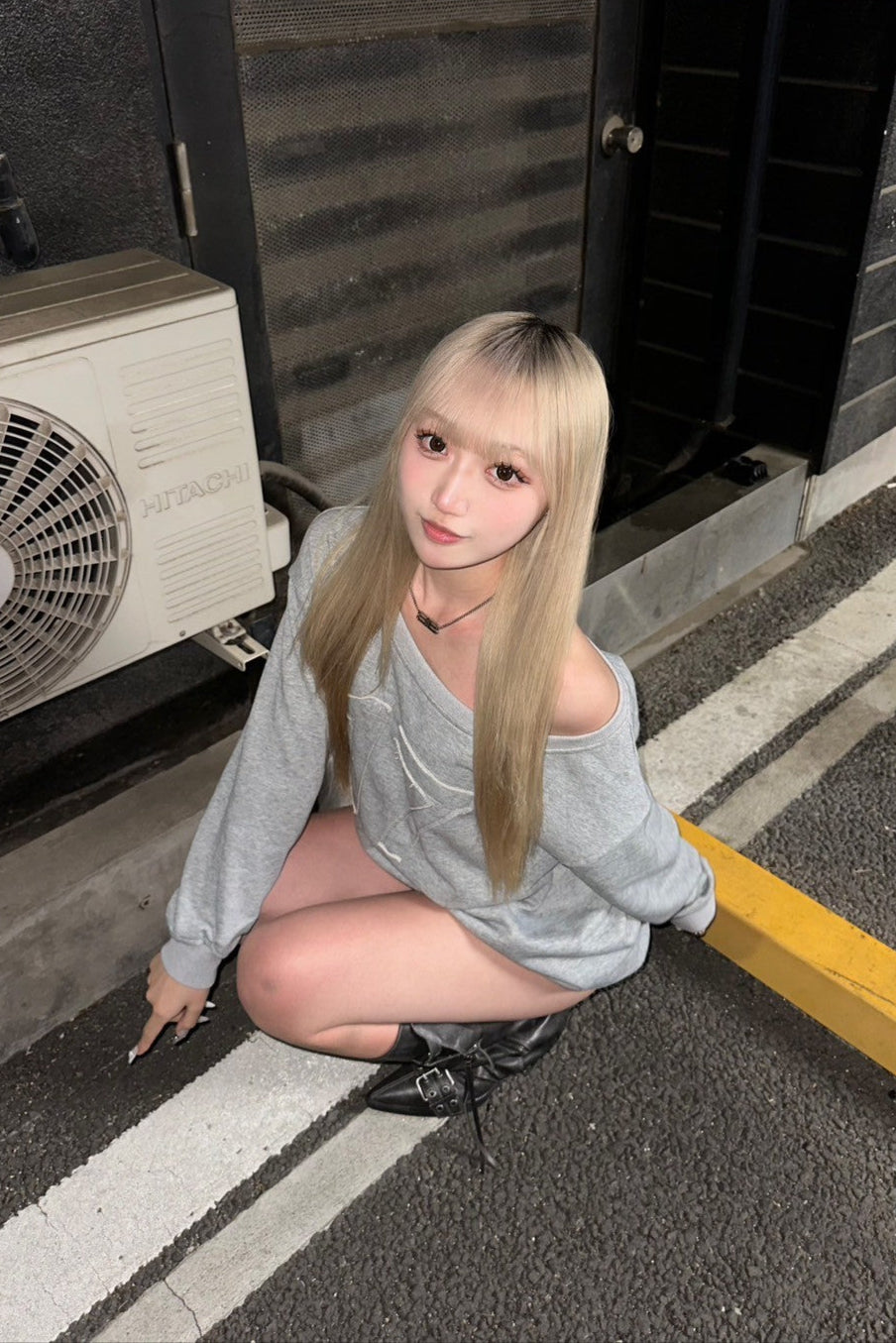off-shoulder sporty set up KR10124