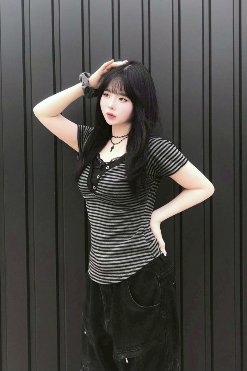 マルチボーダーTシャツ KR10768
