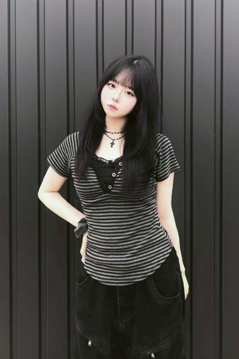 マルチボーダーTシャツ KR10768