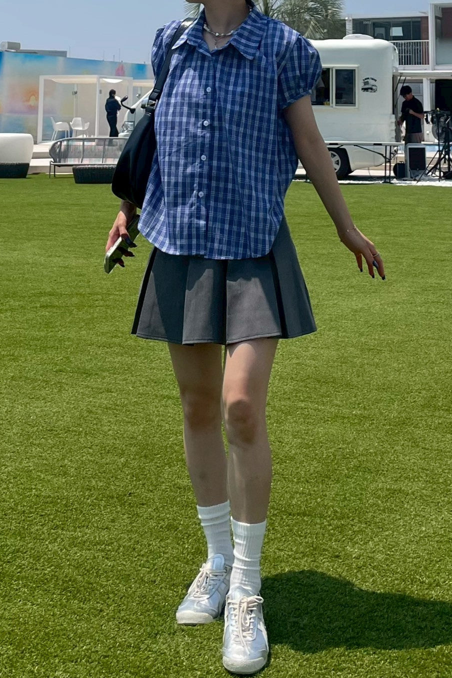 グレープリーツスカート KR11122