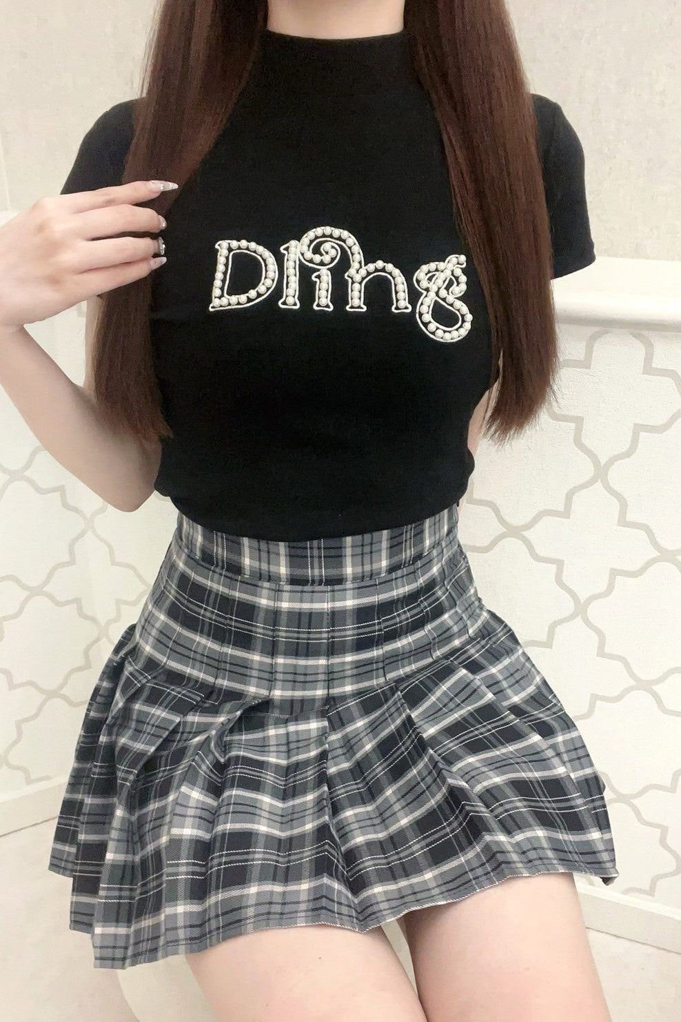 チェックプリーツスカート KR11409