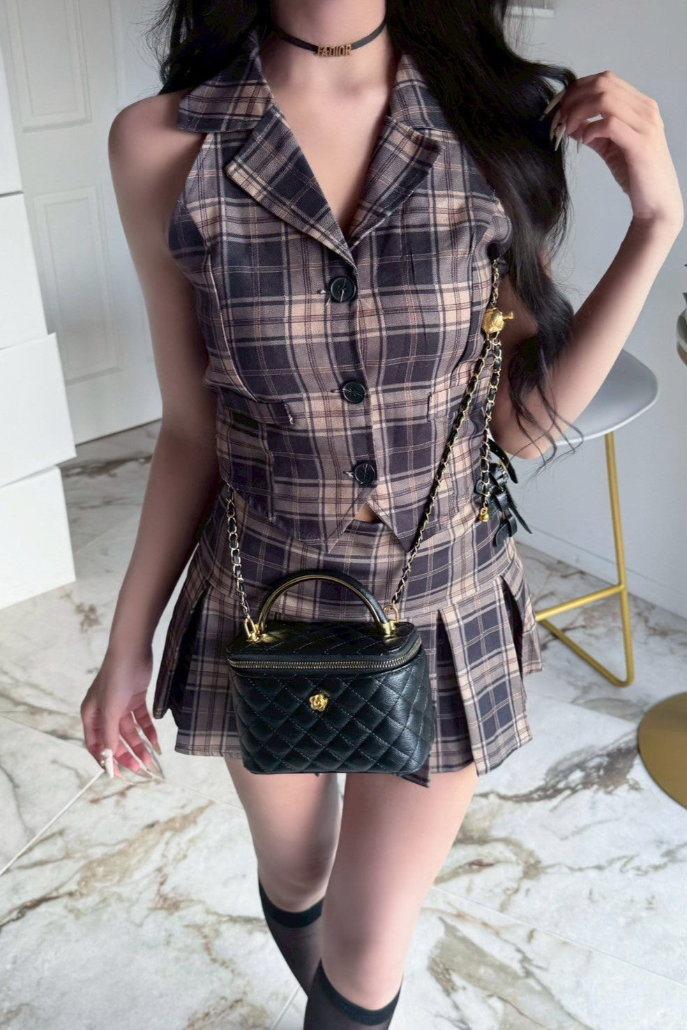 クラシックベストチェックセットアップ KR12382
