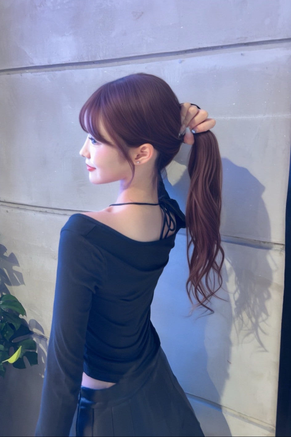Vギャザー スクエアネックトップス KR12230