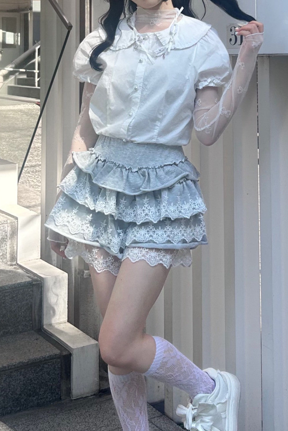 ガーリーレースフリルスカート KR13067