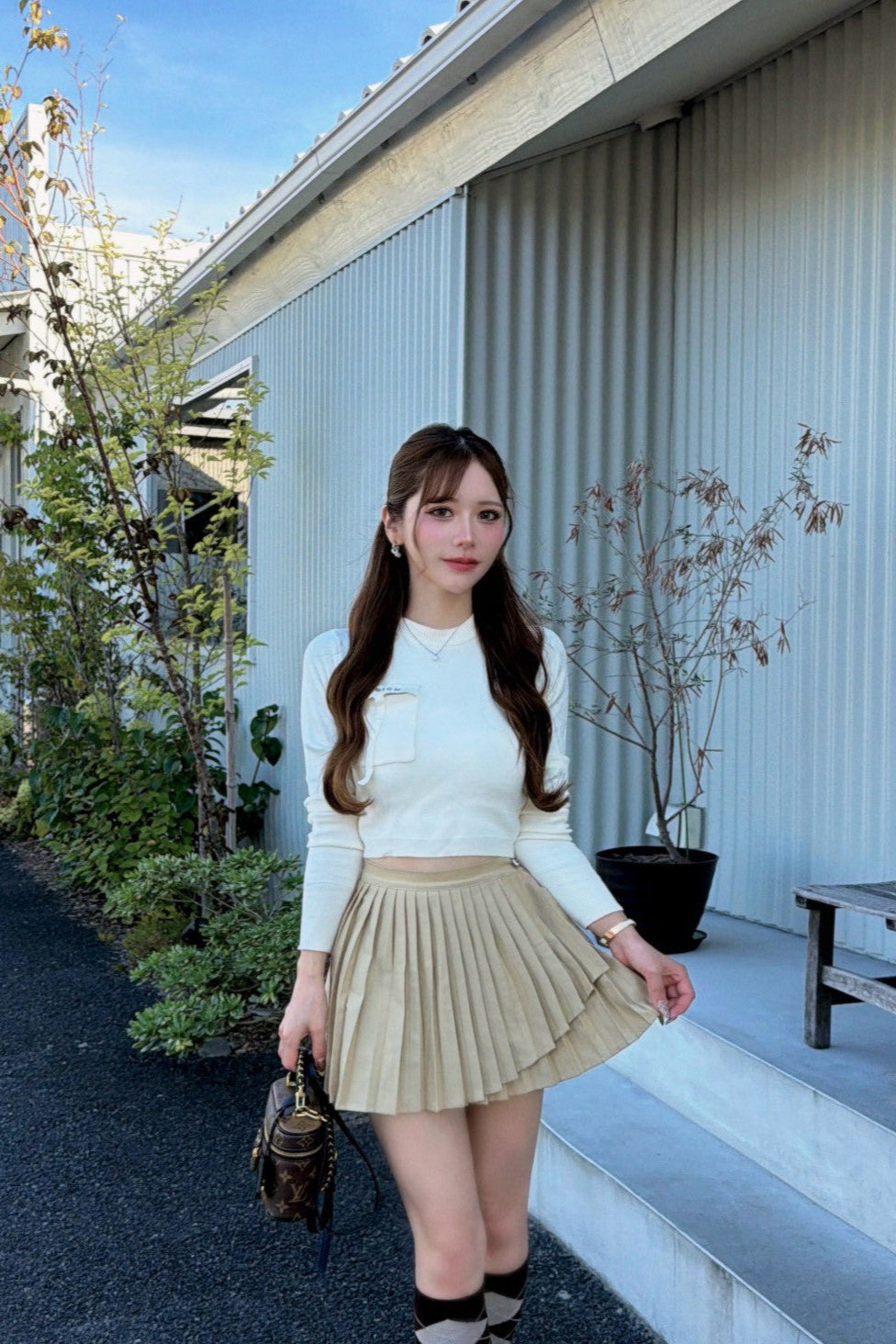 アシメプリーツスカート KR12477