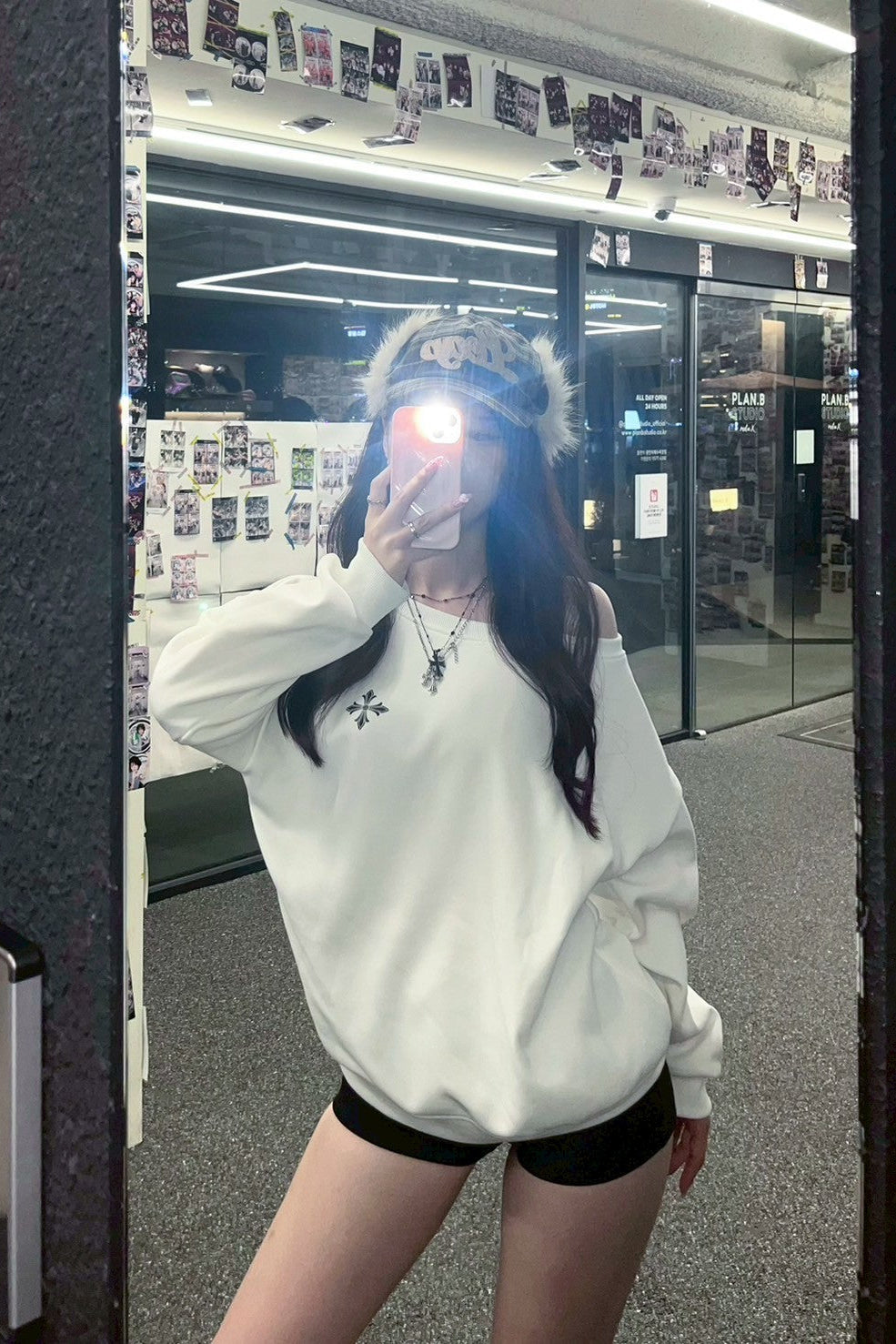 ワンポイントプリントスウェット KR12912