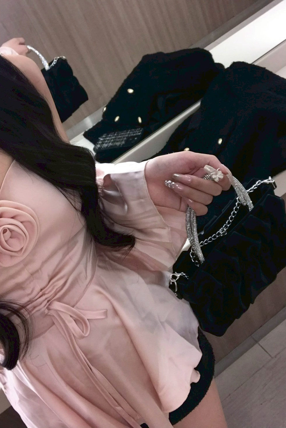 ローズサテンブラウス KR13401