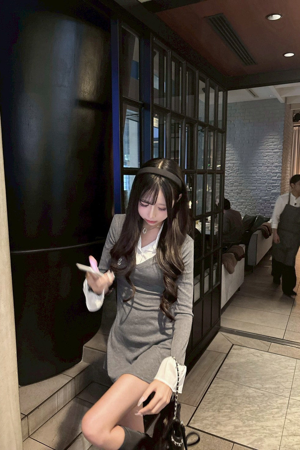 レイヤードシャツワンピース KR13403