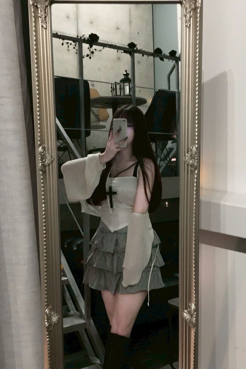 クロスビジューアシメキャミソール KR12898