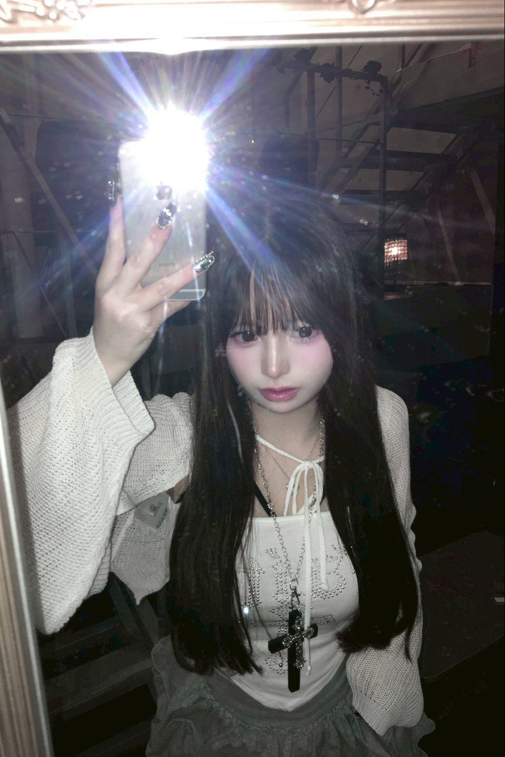 クロスビジューアシメキャミソール KR12898