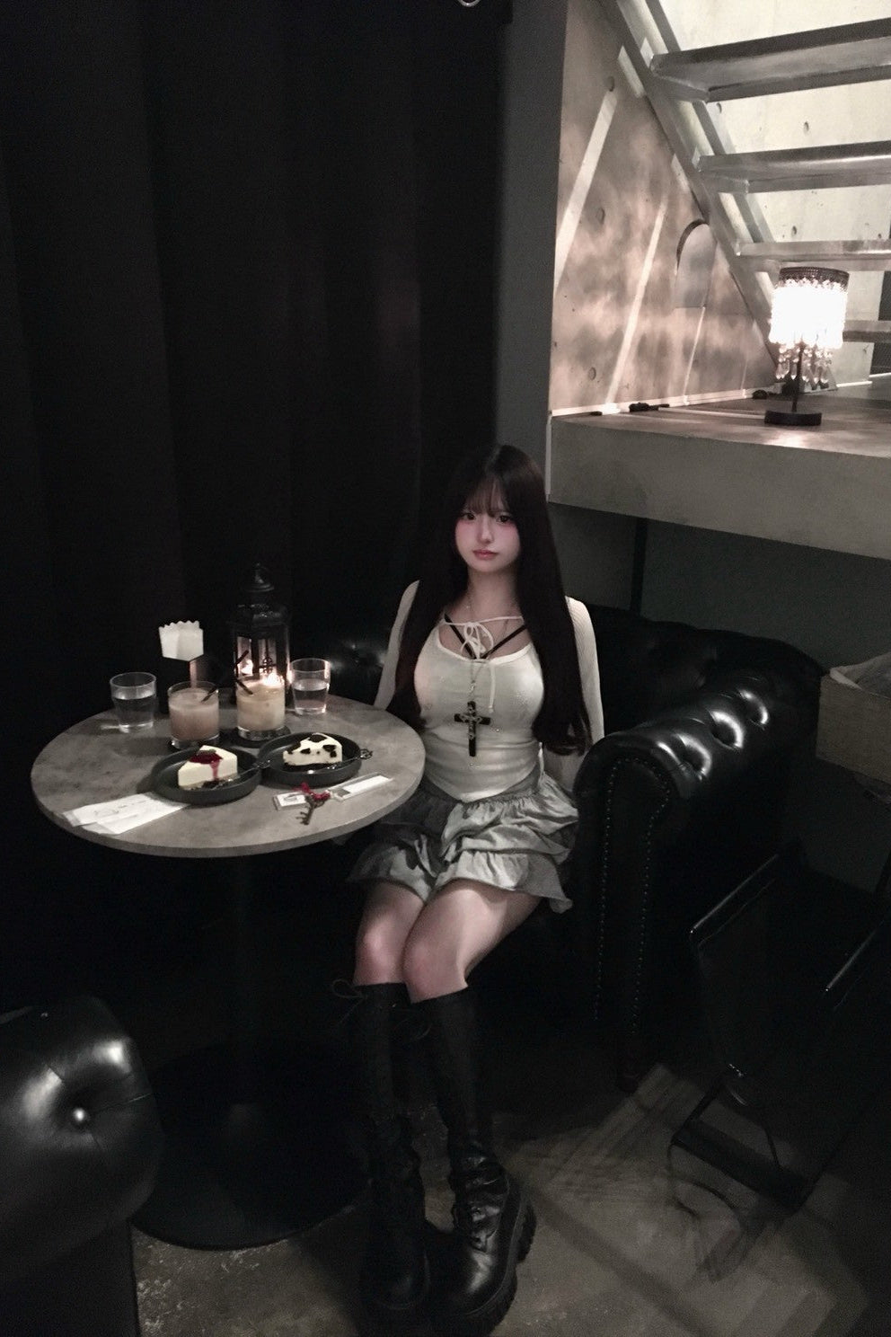 クロスビジューアシメキャミソール KR12898