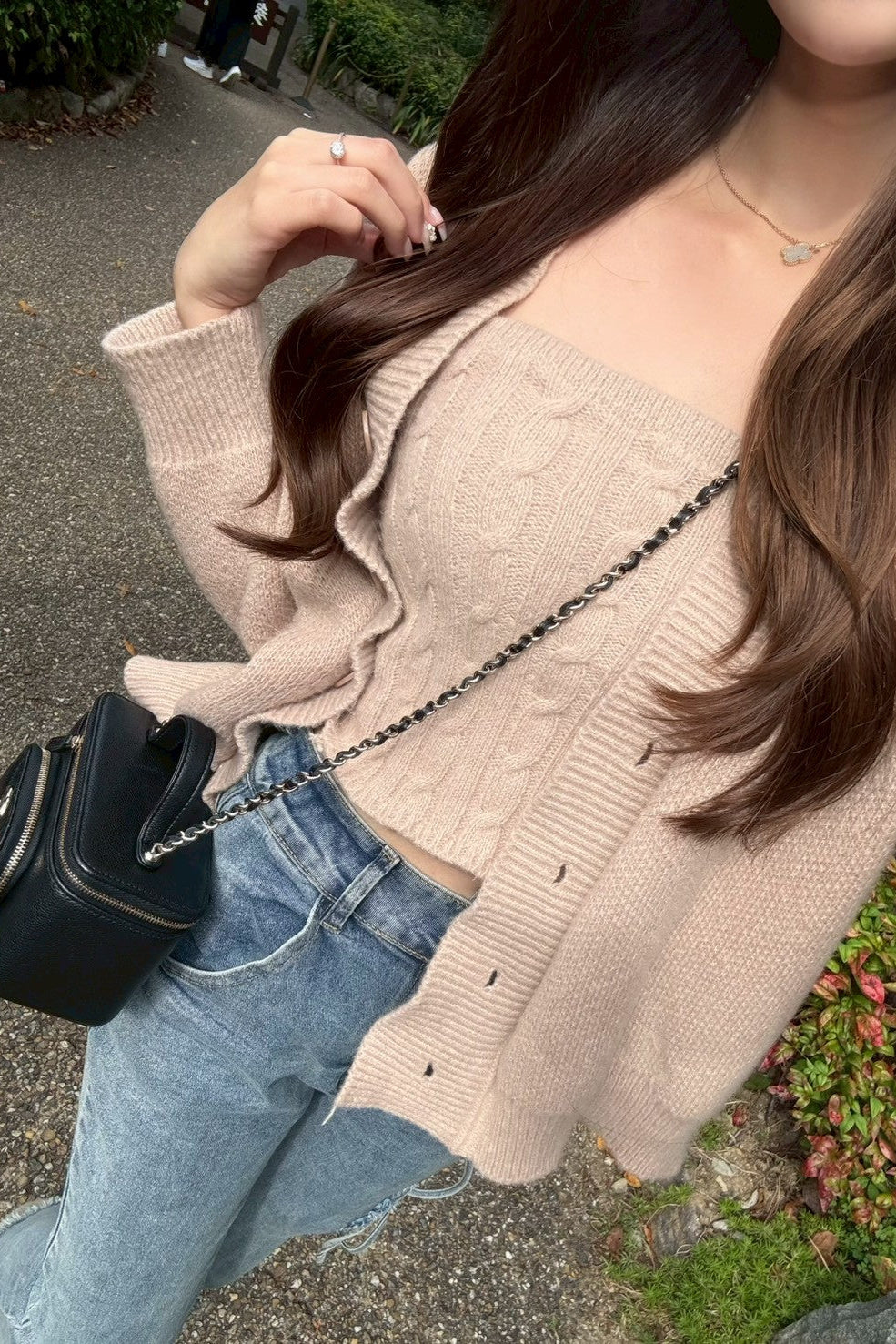 ケーブルベアトップカーディガン KR13396