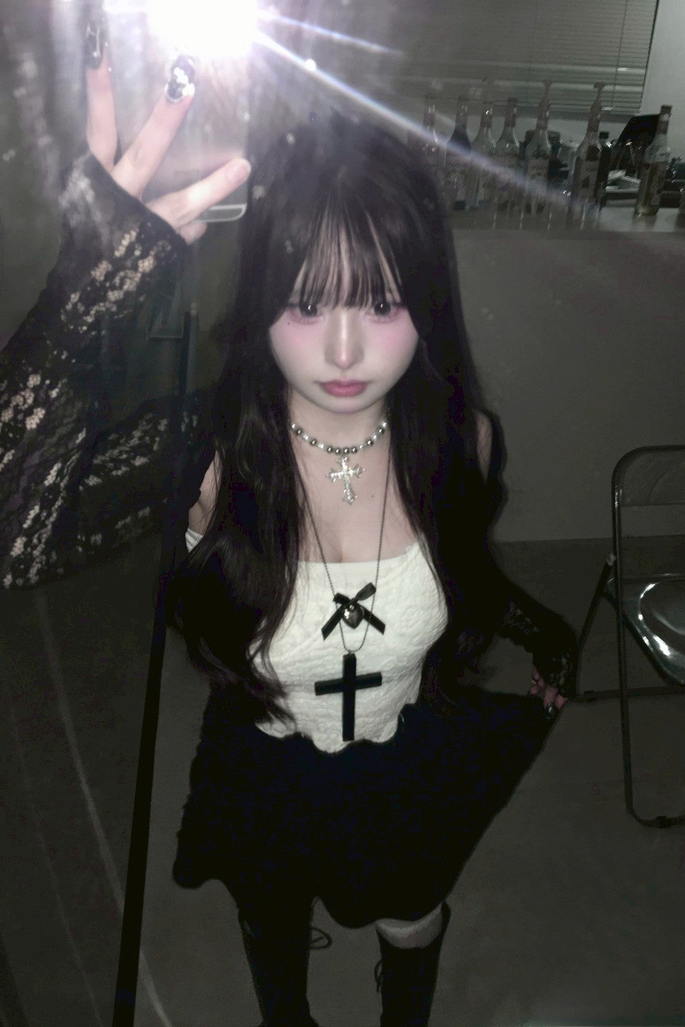 リボンレースキャミソール KR12895