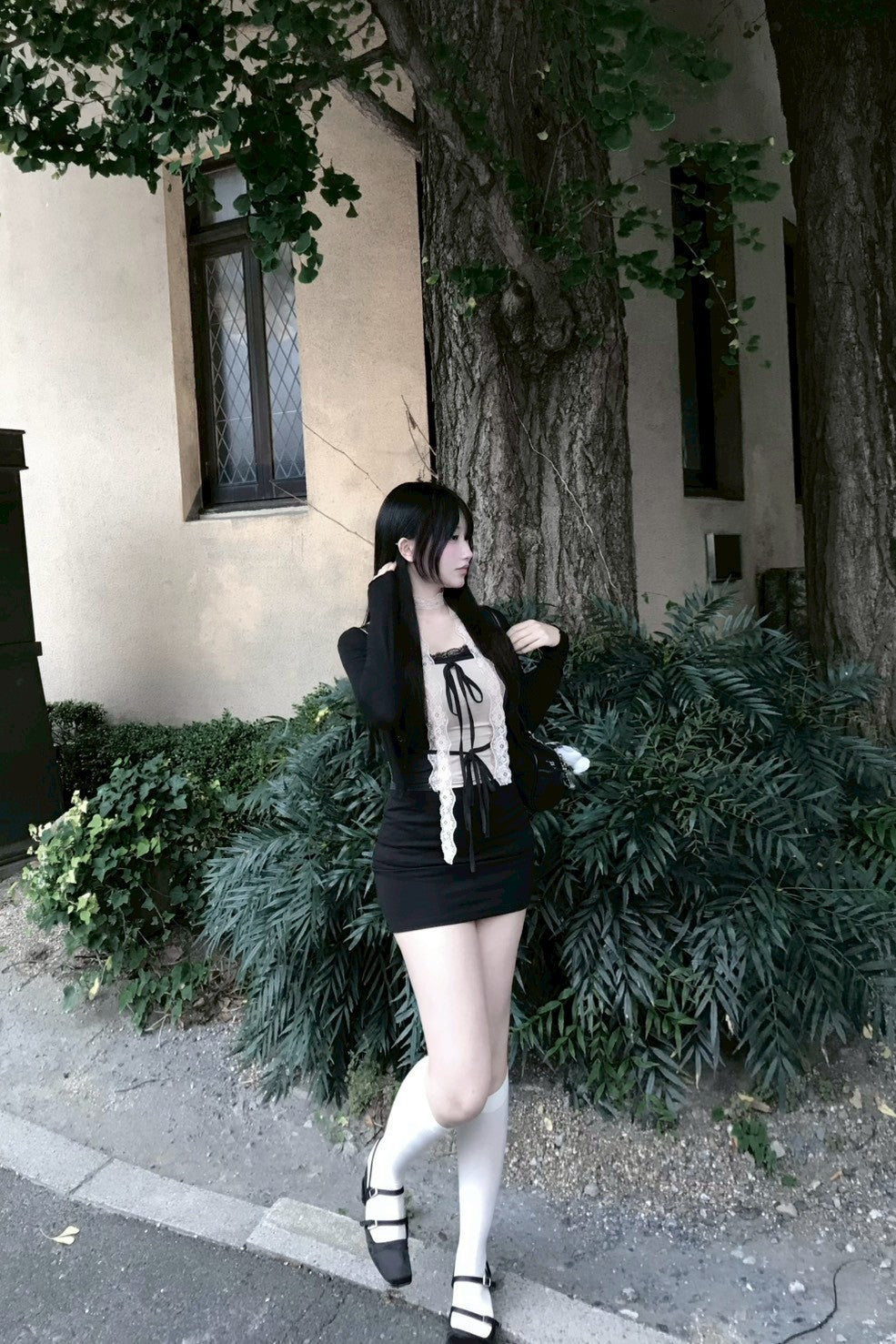 レースアップビスチェトップス KR13096