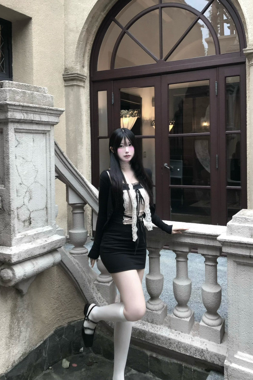 レースアップビスチェトップス KR13096