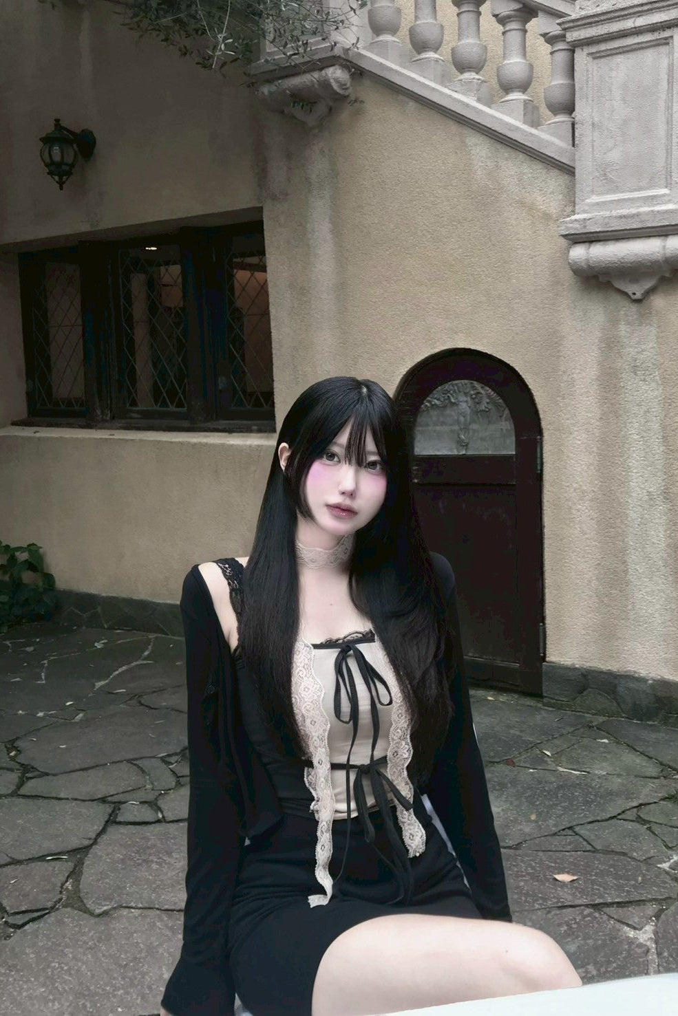 レースアップビスチェトップス KR13096