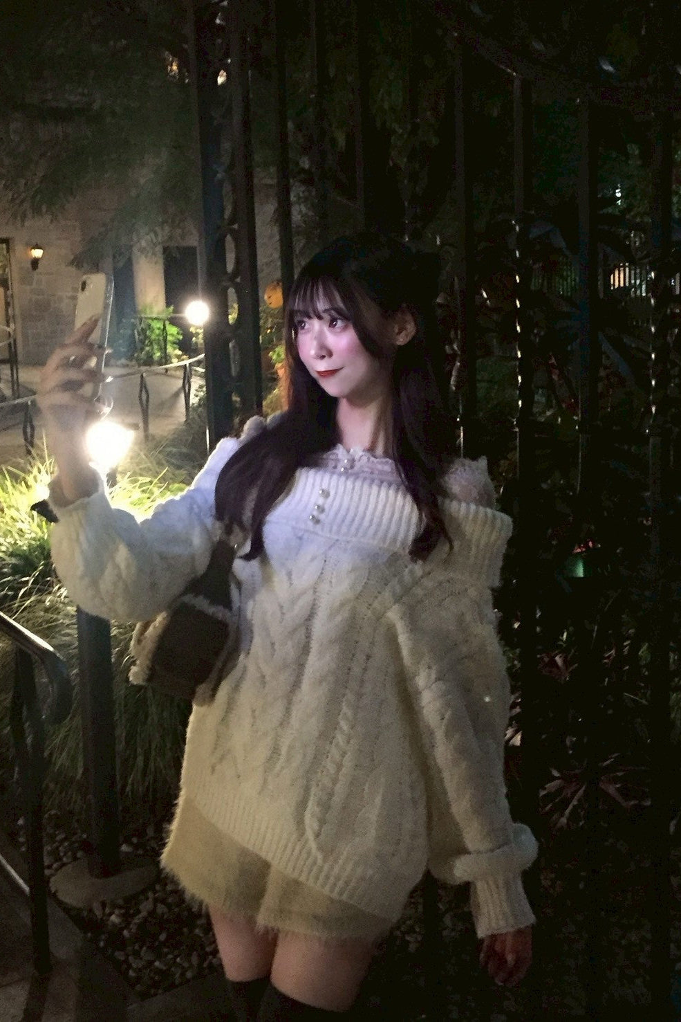 オフショルケーブルニット KR13336