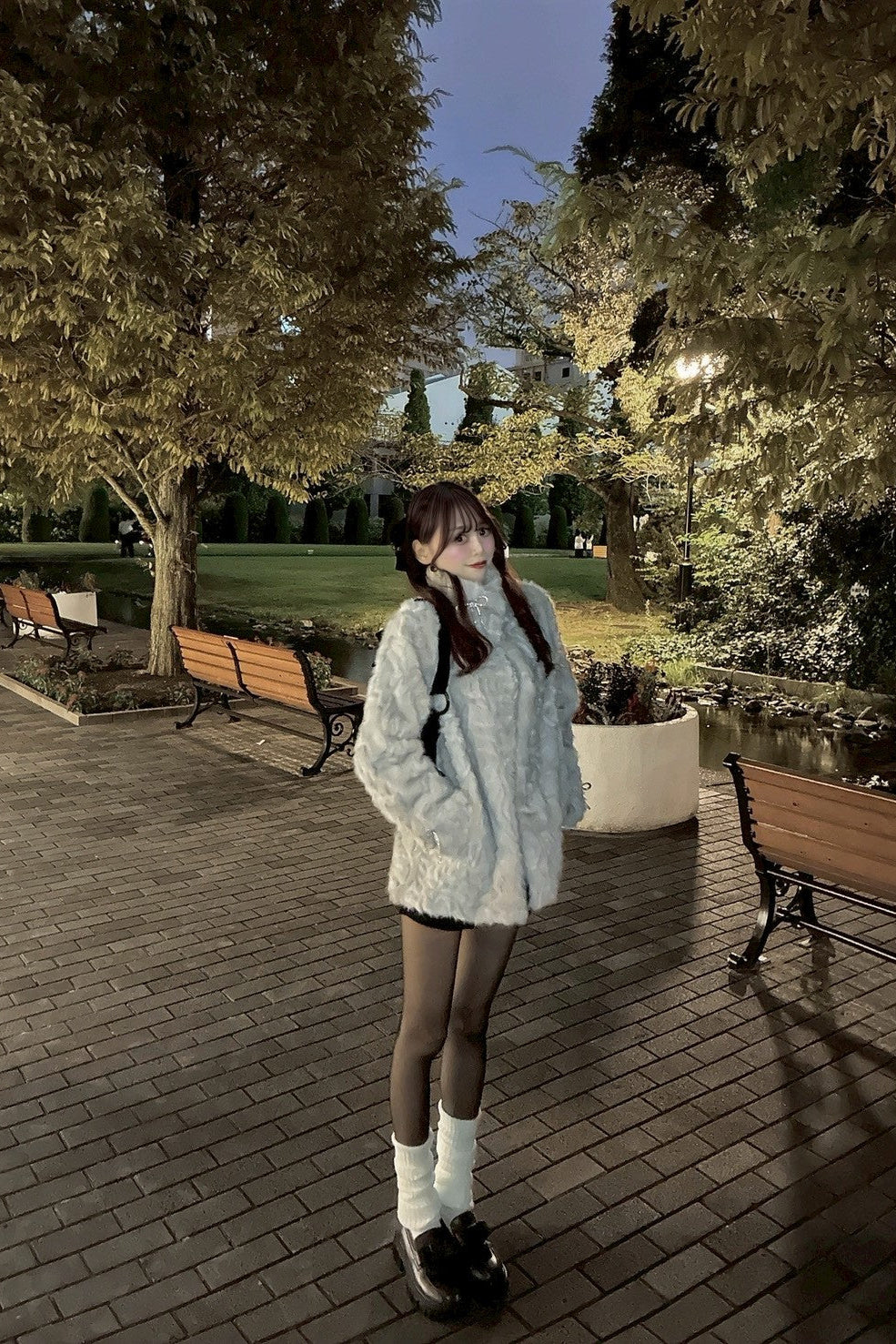 フェイクファーコート KR30037